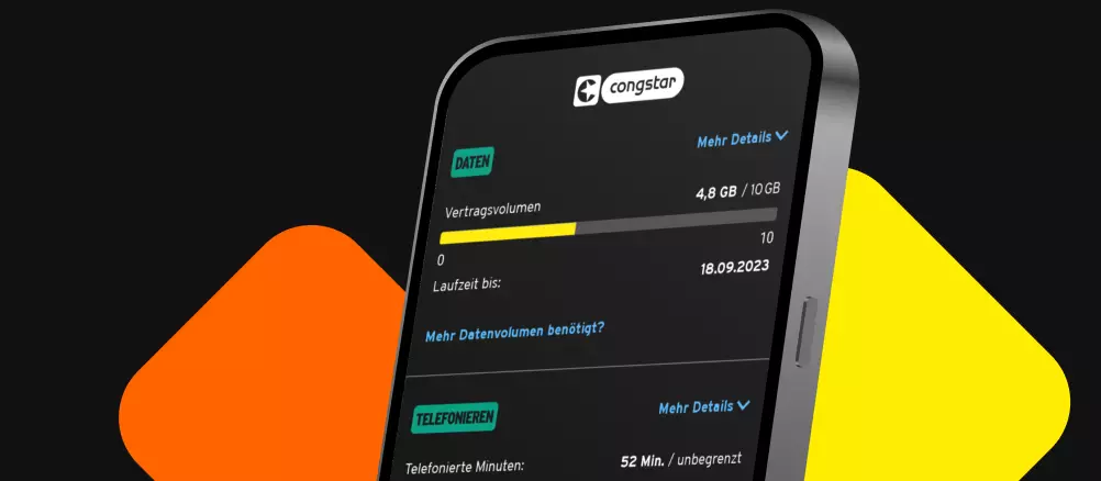 Smartphone mit congstar App